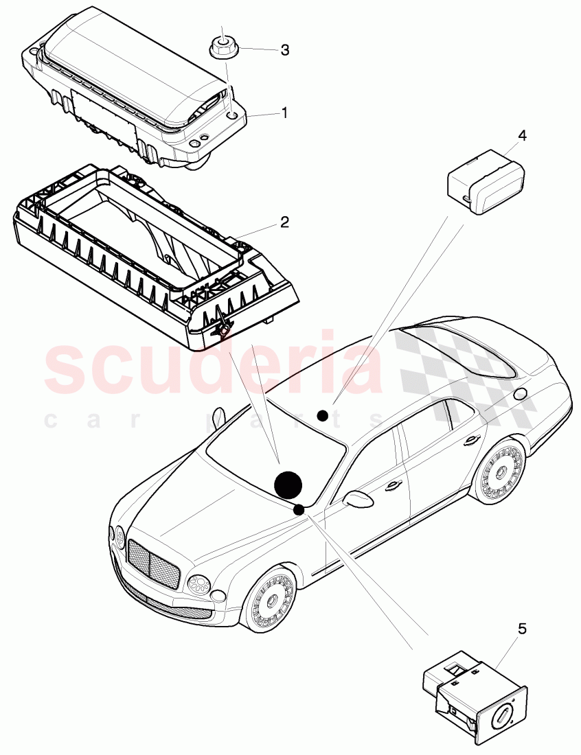 Passenger airbag unit of Bentley Bentley Mulsanne (2010+)