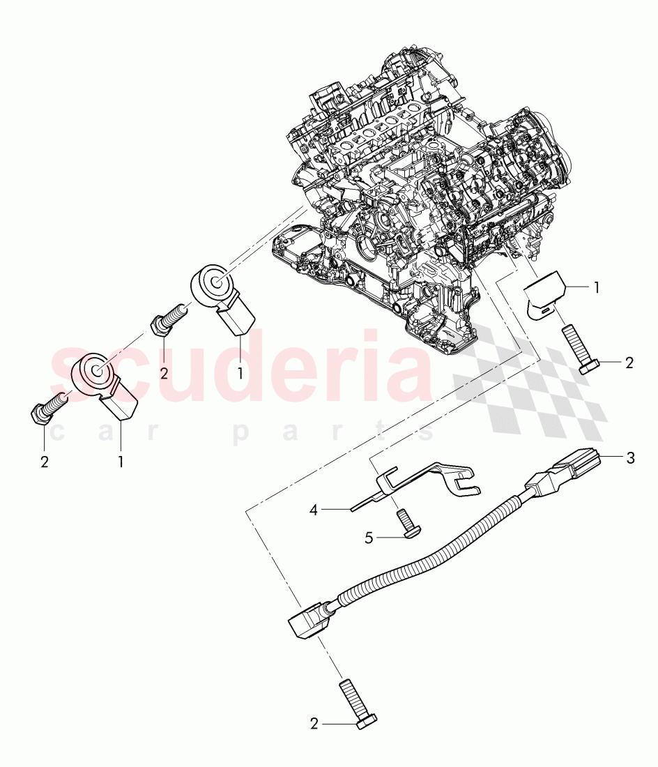 knock sensor, knock sensor with harness of Bentley Bentley Continental GTC (2011+)
