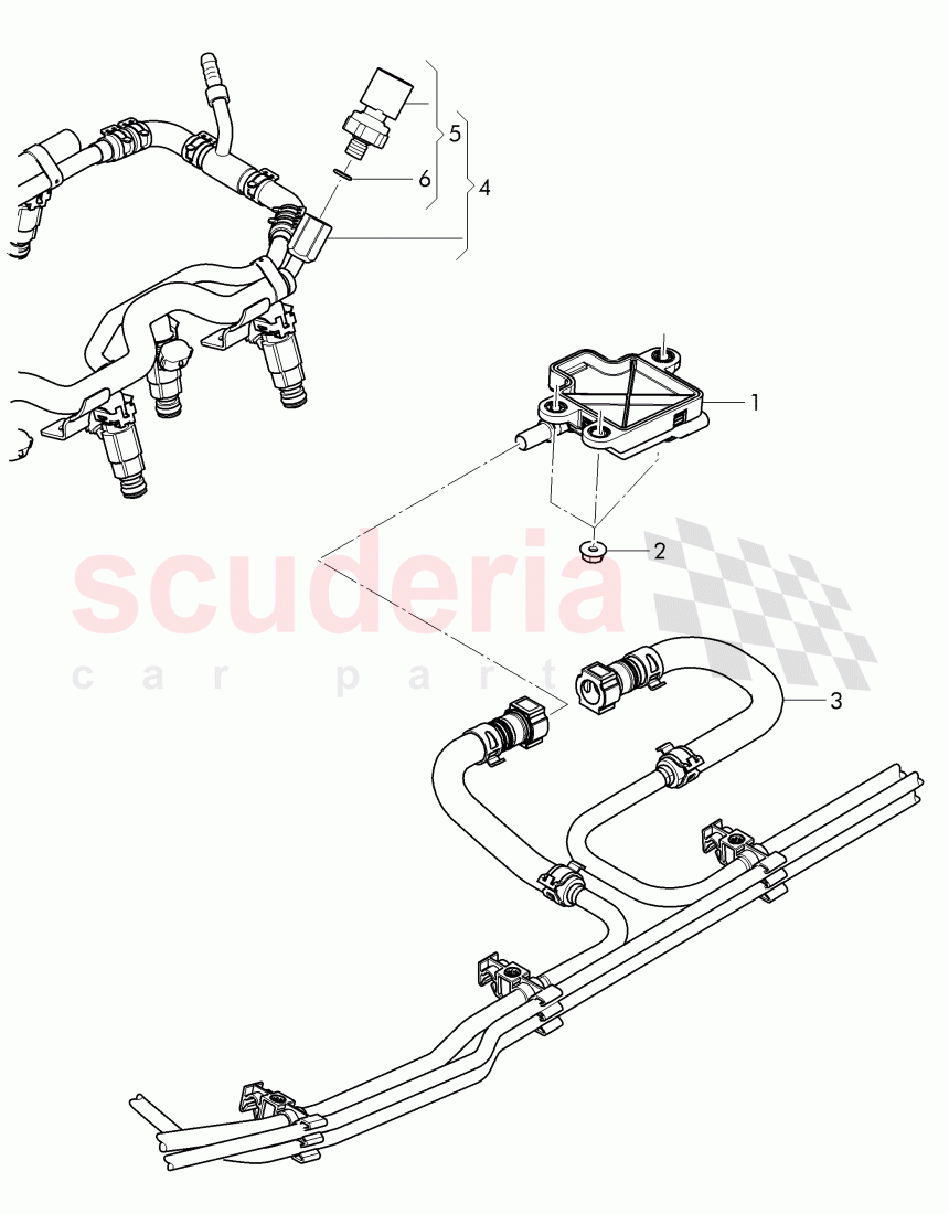 Sensor fuer Kraftstoffmischung, mit Halter, pressure sensor of Bentley Bentley Continental Flying Spur (2013+)
