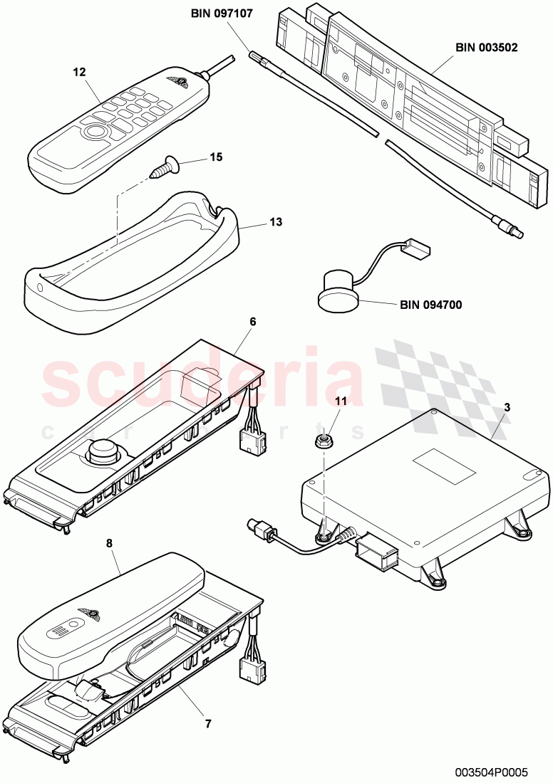 Electric parts for mobile, phone preparation, D - MJ 2007>> - MJ 2007 of Bentley Bentley Continental GT (2003-2010)