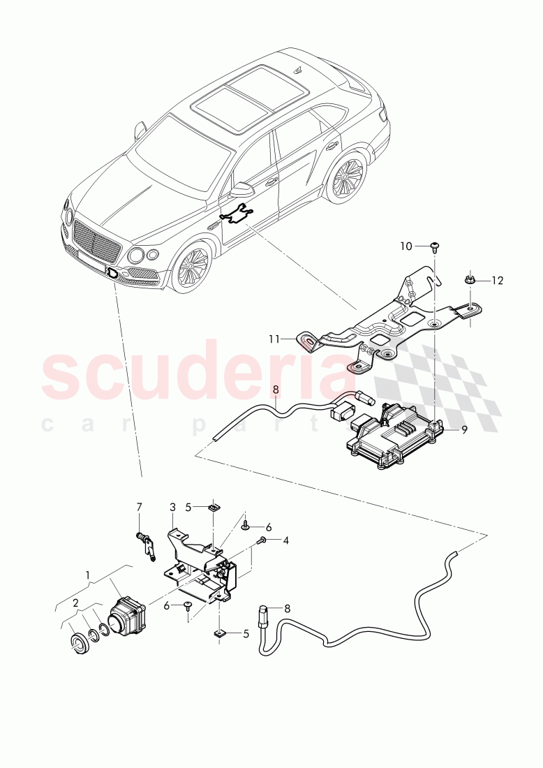 Camera for night-vision system of Bentley Bentley Bentayga (2015-2020)