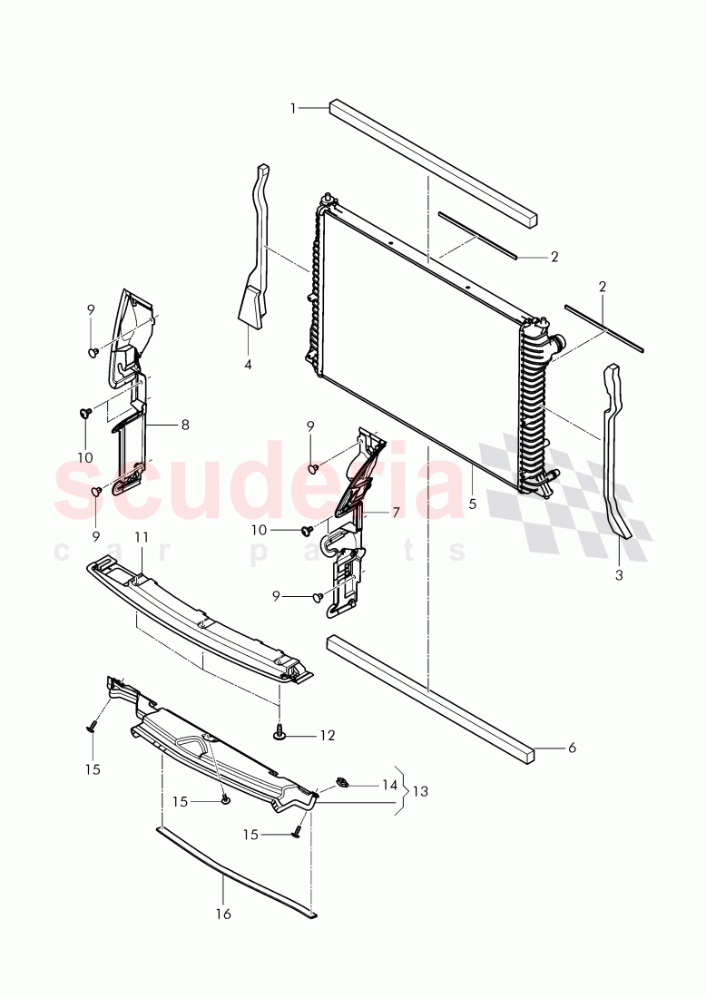 air duct, Coolant radiator of Bentley Bentley Continental Supersports (2017+)