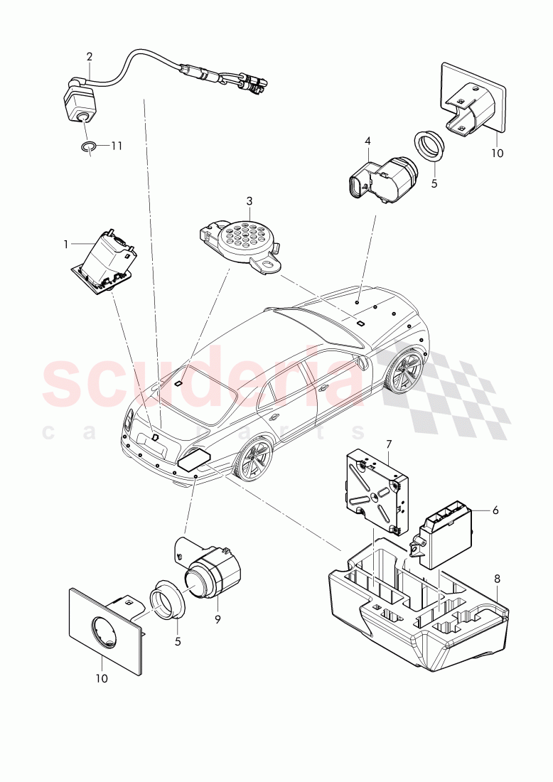 Parking aid with reversing camera system, D >> - MJ 2016 of Bentley Bentley Mulsanne (2010+)