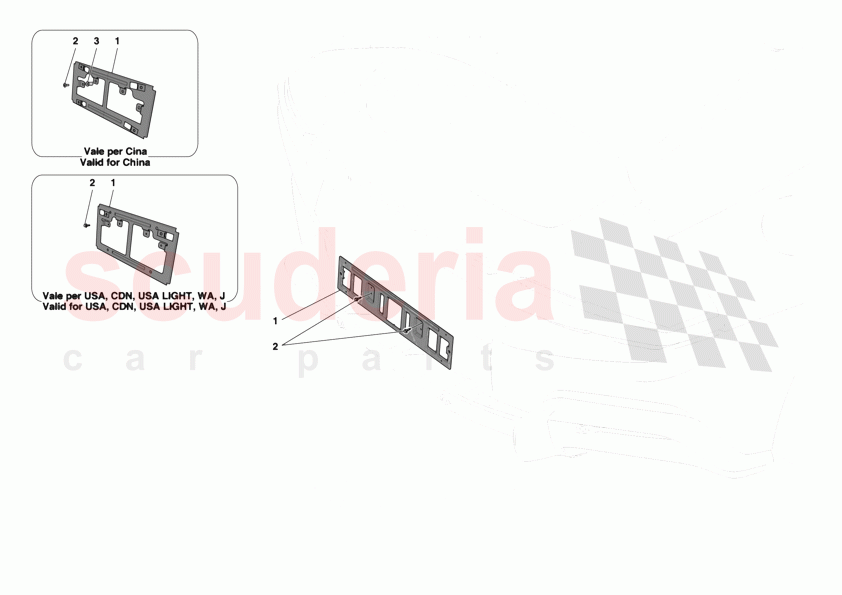 REAR LICENCE PLATE INSTALLATION of Ferrari Ferrari 12Cilindri Spider