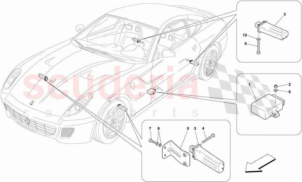 TYRE PRESSURE MONITORING SYSTEM of Ferrari Ferrari 599 GTB Fiorano