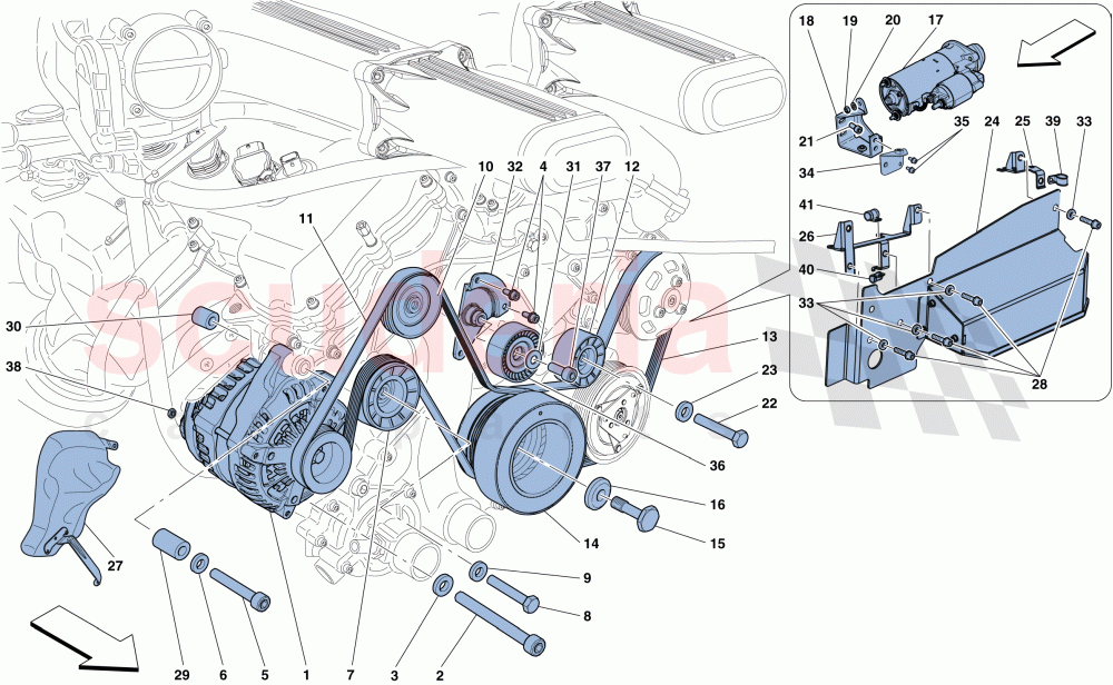 ALTERNATOR - STARTER MOTOR of Ferrari Ferrari F12 TDF