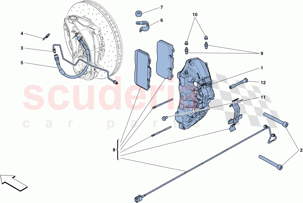 FRONT BRAKE CALLIPERS of Ferrari Ferrari GTC4Lusso T