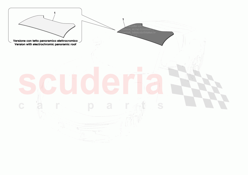 ROOF GLASS PANEL of Ferrari Ferrari 12Cilindri