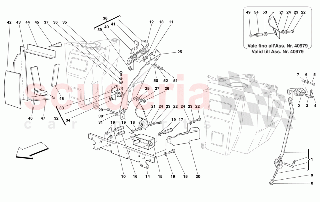 FUEL TANKS - FIXING AND PROTECTION of Ferrari Ferrari 360 Spider