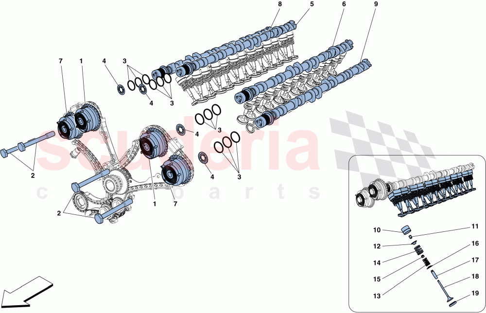 TIMING SYSTEM - TAPPETS of Ferrari Ferrari F12 Berlinetta
