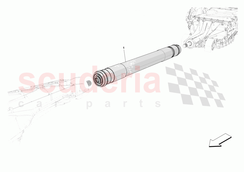 TRANSMISSION SHAFT of Ferrari Ferrari 12Cilindri Spider