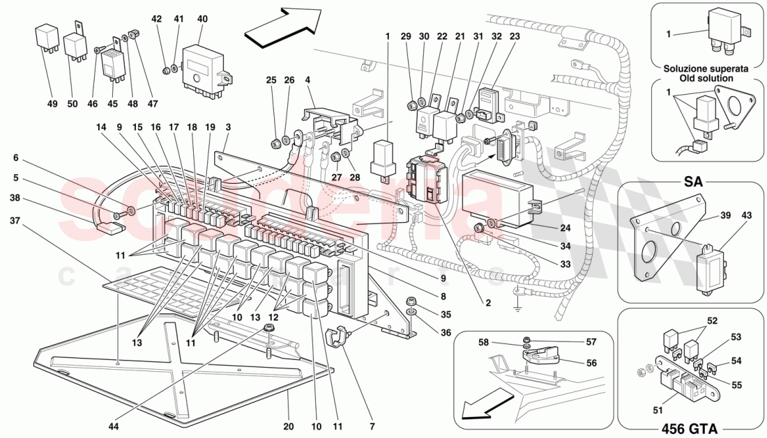 ELECTRICAL BOARDS of Ferrari Ferrari 456 GT/GTA