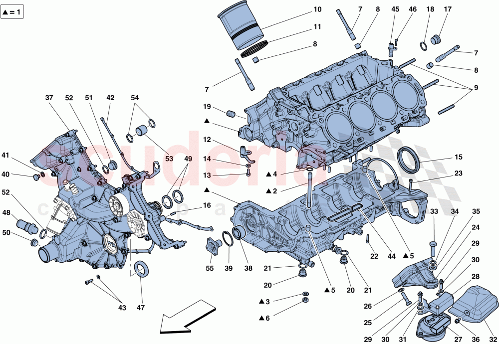 CRANKCASE of Ferrari Ferrari 458 Italia