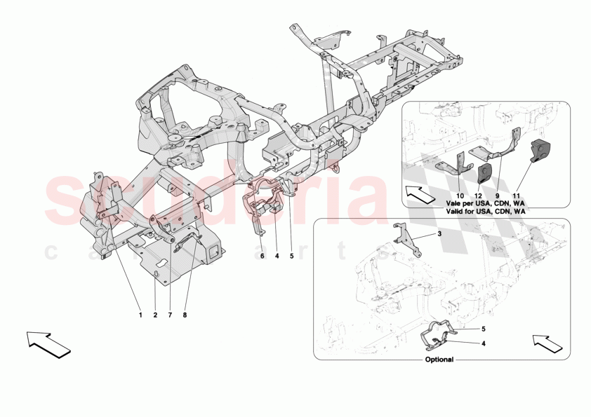 DASHBOARD - SUBSTRUCTURE -Not for RHD- of Ferrari Ferrari 12Cilindri Spider