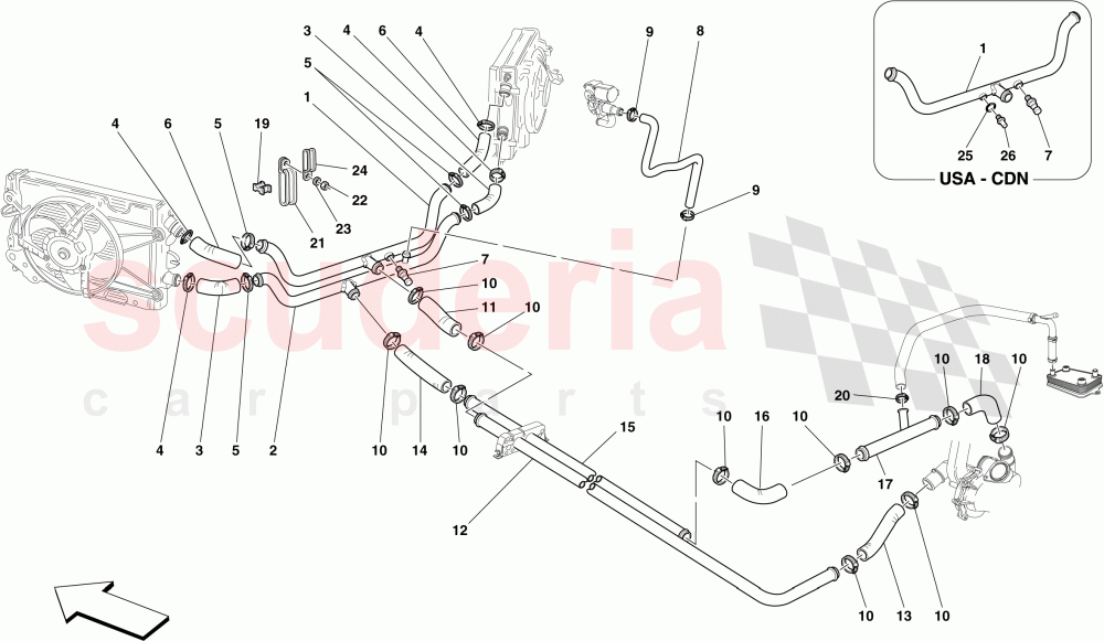 COOLING SYSTEM of Ferrari Ferrari 430 Scuderia