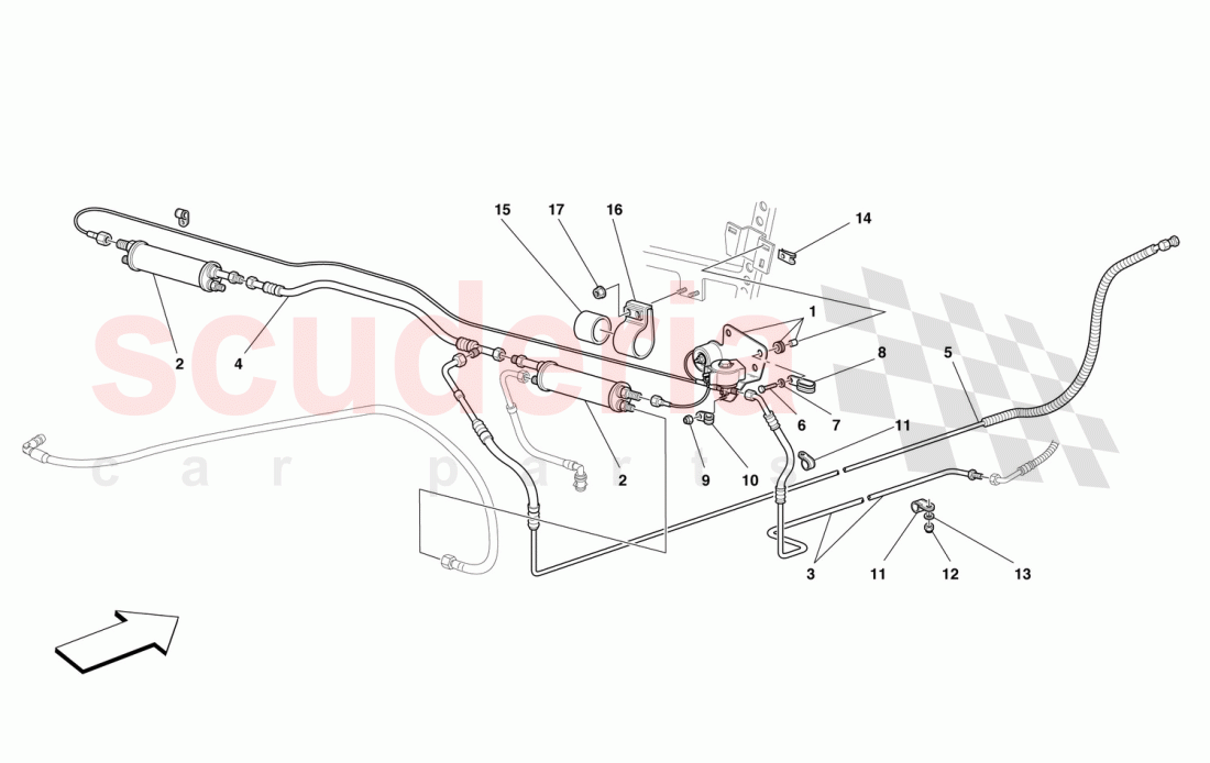 FUEL COOLING SYSTEM -Valid for USA and CDN- of Ferrari Ferrari 550 Barchetta