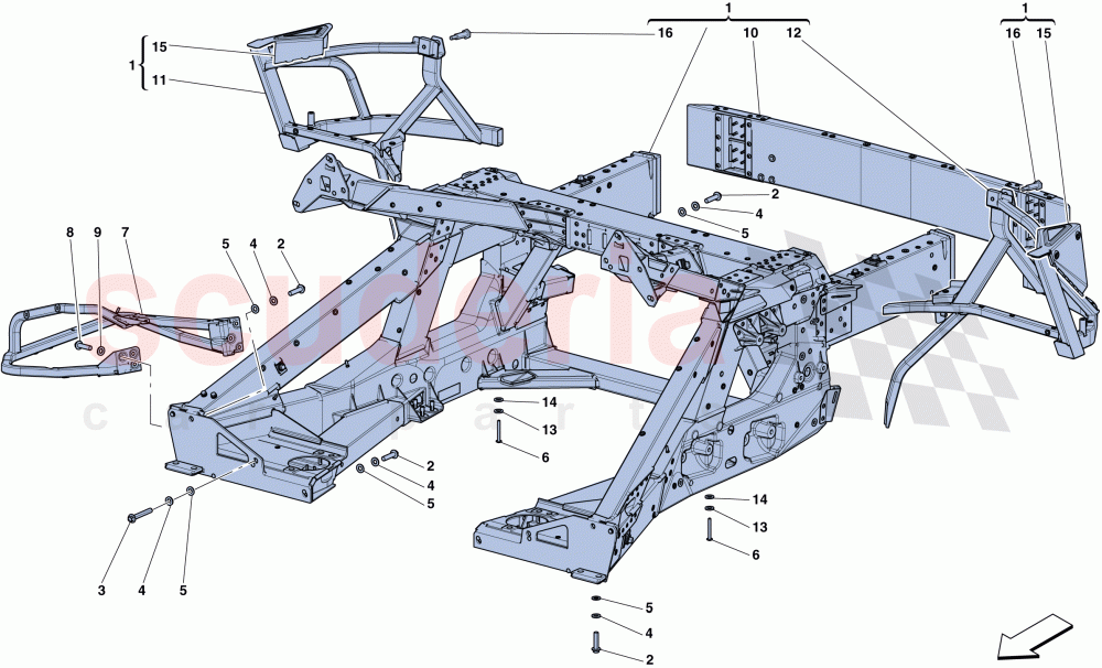 REAR SUBCHASSIS of Ferrari Ferrari LaFerrari Aperta