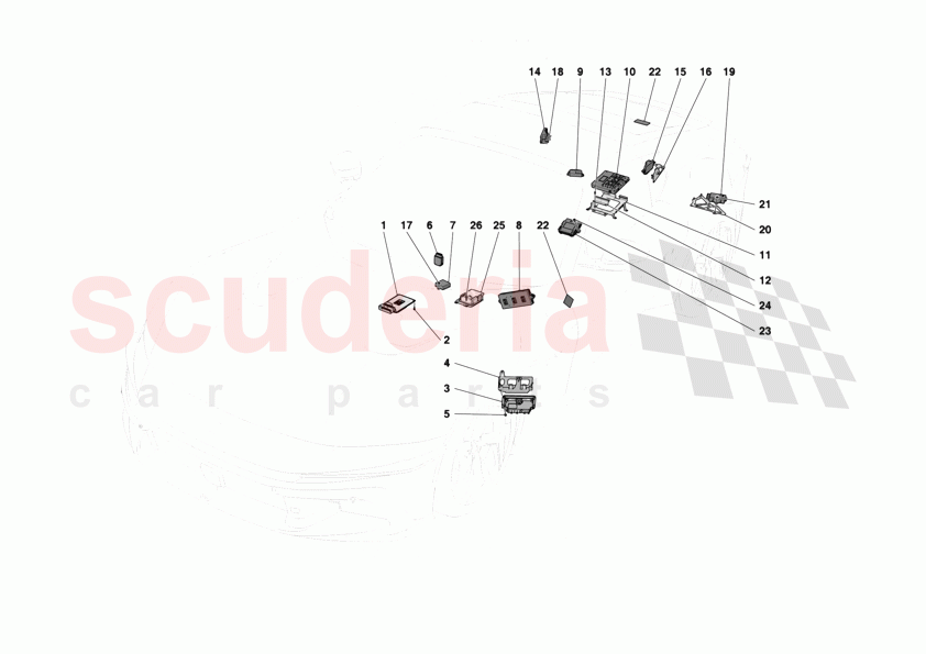 ELECTRICAL SYSTEM CONTROL UNITS of Ferrari Ferrari 12Cilindri Spider