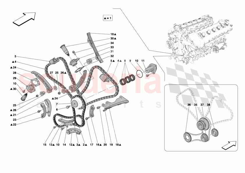TIMING SYSTEM DRIVE of Ferrari Ferrari 12Cilindri Spider