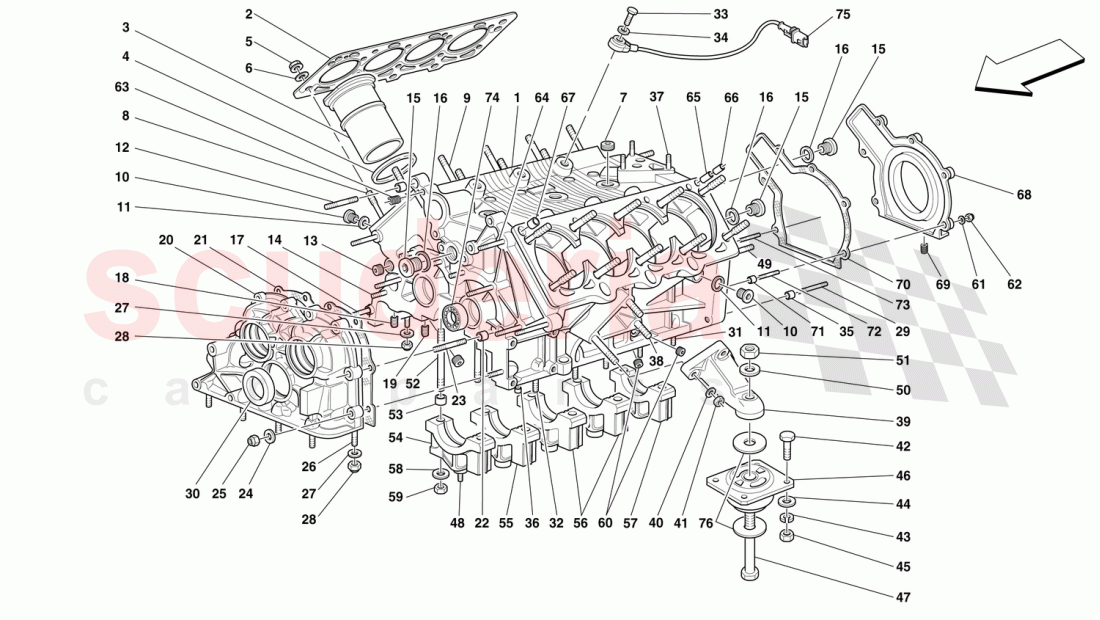 CRANKCASE of Ferrari Ferrari 360 Challenge (2000)