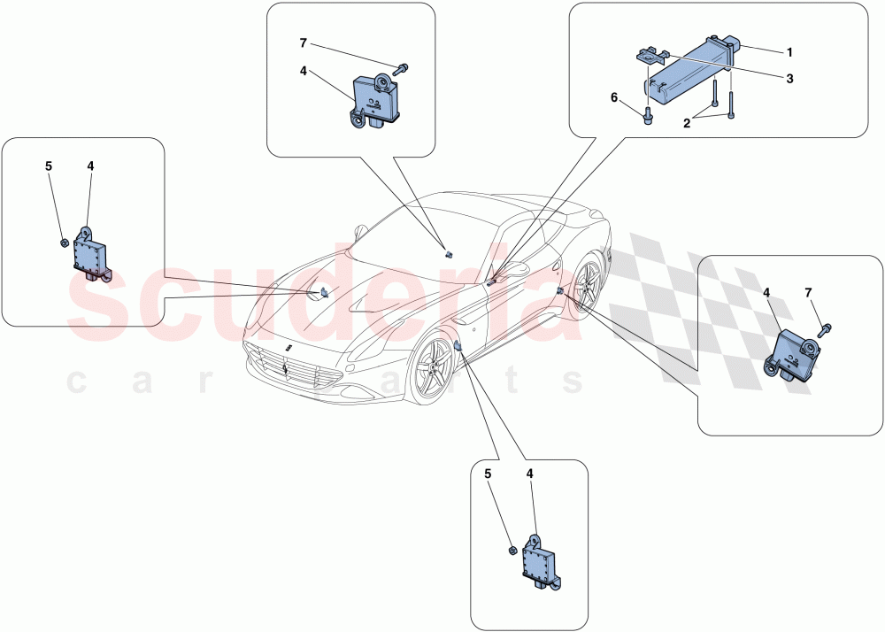 TYRE PRESSURE MONITORING SYSTEM of Ferrari Ferrari California T