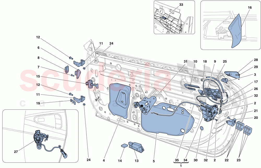 DOORS - OPENING MECHANISMS AND HINGES of Ferrari Ferrari 458 Speciale Aperta