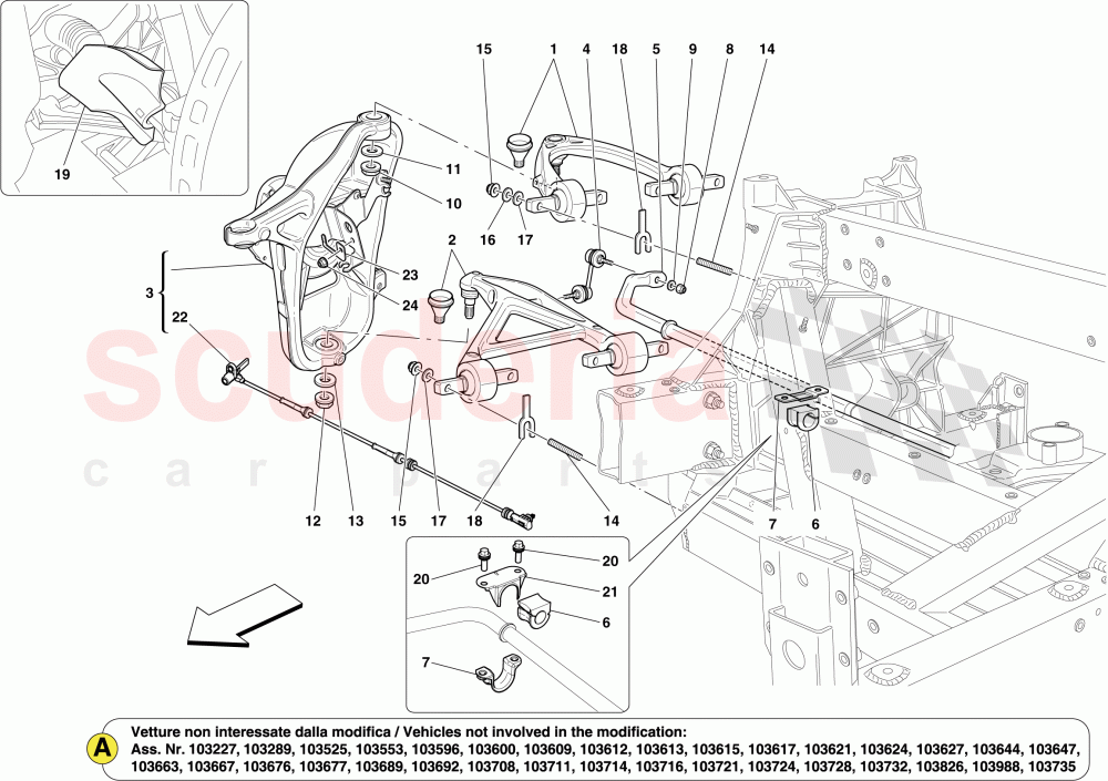 FRONT SUSPENSION of Ferrari Ferrari California (2012-2014)