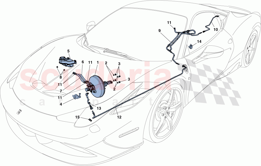 SERVO BRAKE SYSTEM of Ferrari Ferrari 458 Speciale