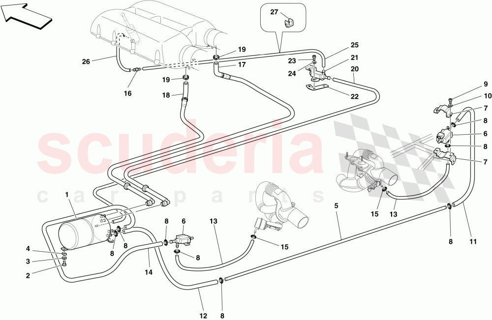 PNEUMATIC ACTUATOR SYSTEM of Ferrari Ferrari 430 Scuderia Spider 16M