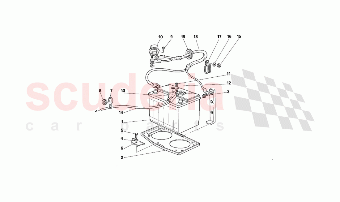 Battery of Ferrari Ferrari 512 M