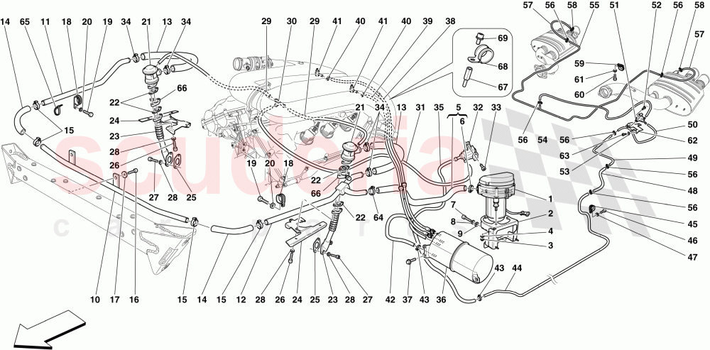 SECONDARY AIR SYSTEM of Ferrari Ferrari 599 GTO