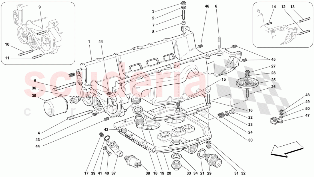 LUBRICATION - OIL SUMP AND FILTERS of Ferrari Ferrari 456 GT/GTA
