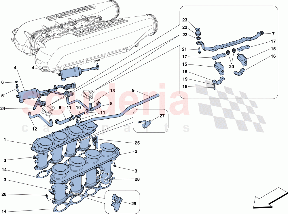 INTAKE MANIFOLD of Ferrari Ferrari 458 Speciale Aperta