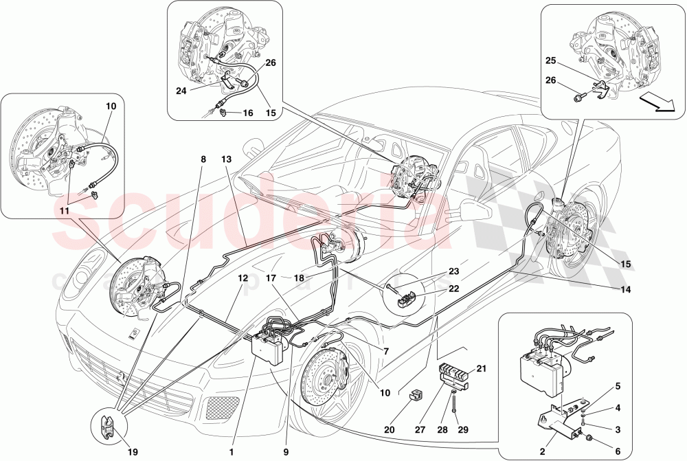 BRAKE SYSTEM -Not applicable for GD- of Ferrari Ferrari 599 GTB Fiorano
