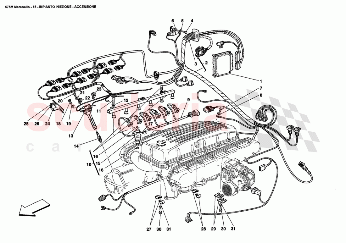 INJECTION - IGNITION DEVICE of Ferrari Ferrari 575M Maranello