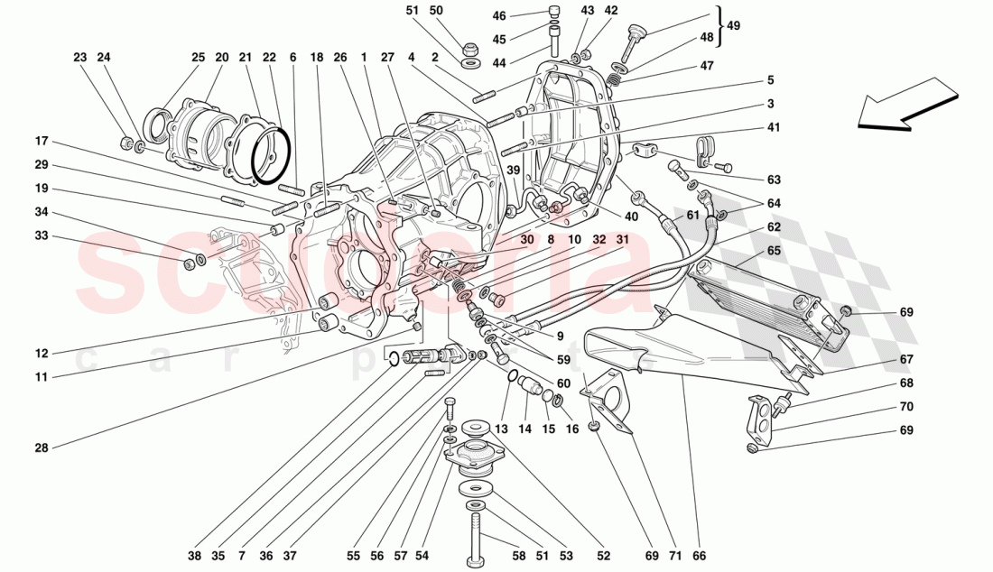 DIFFERENTIAL CARRIER AND GEARBOX COOLING RADIATOR -Not for 456 GTA- of Ferrari Ferrari 456 GT/GTA