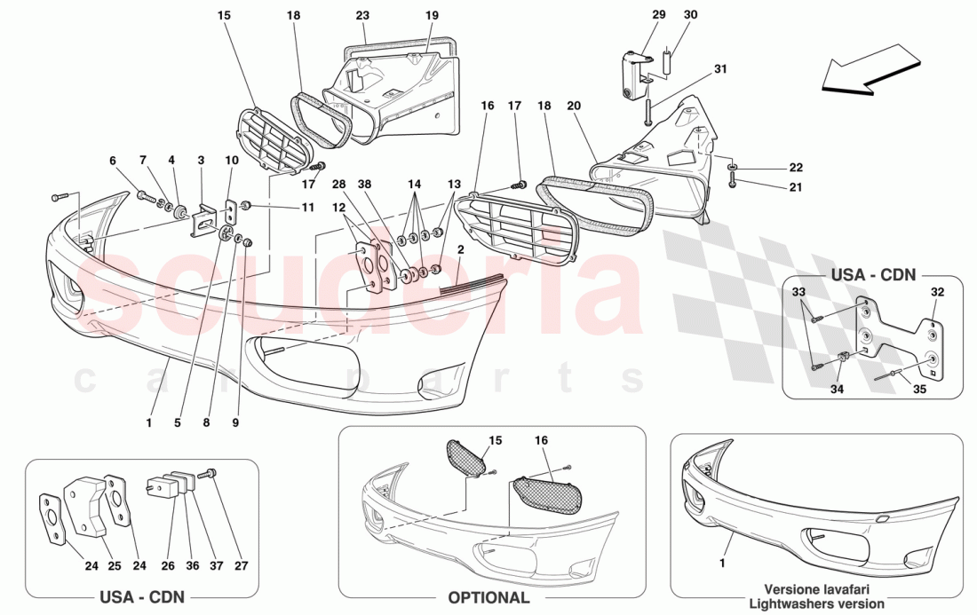 FRONT BUMPER of Ferrari Ferrari 360 Spider