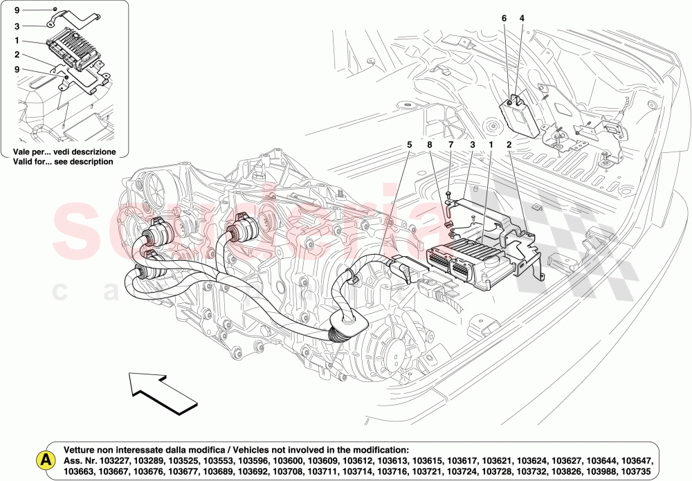 LUGGAGE COMPARTMENT ECUs of Ferrari Ferrari California (2012-2014)