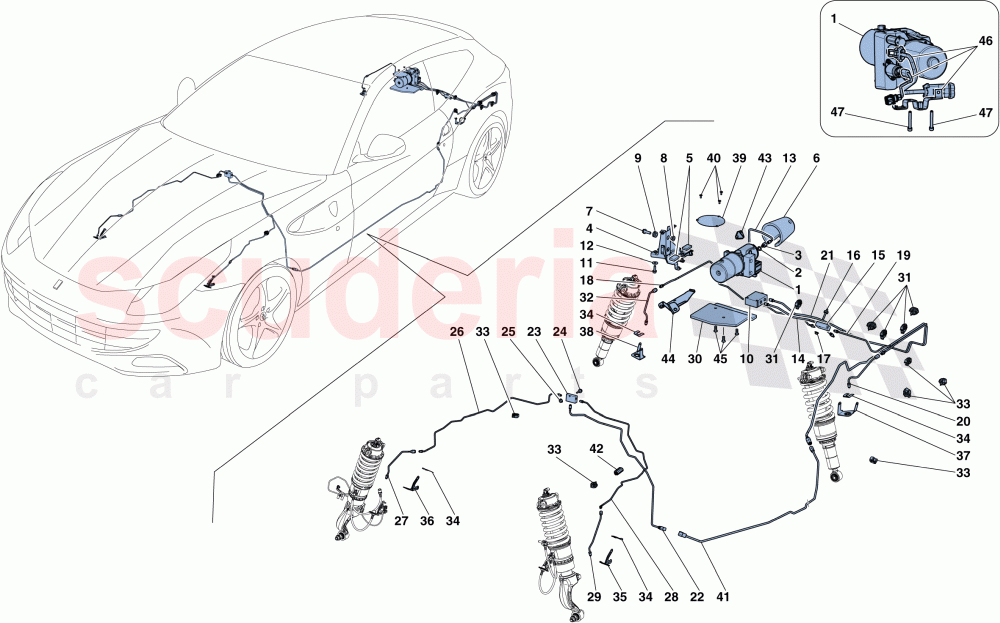 VEHICLE LIFT SYSTEM of Ferrari Ferrari FF