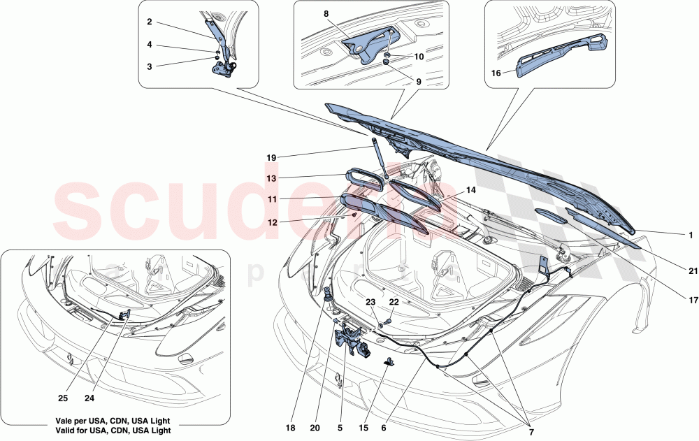 FRONT LID AND OPENING MECHANISM of Ferrari Ferrari 458 Speciale Aperta
