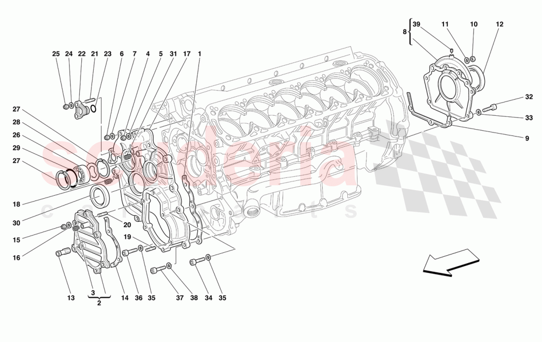 CRANKCASE - COVERS of Ferrari Ferrari 550 Maranello