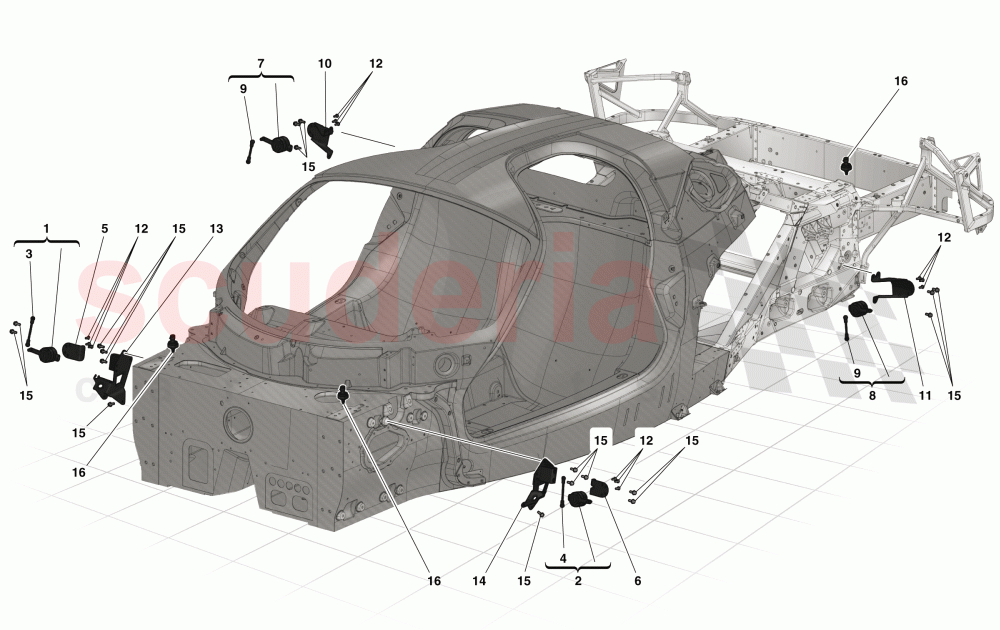 ELECTRONIC MANAGEMENT (SUSPENSION) of Ferrari Ferrari LaFerrari
