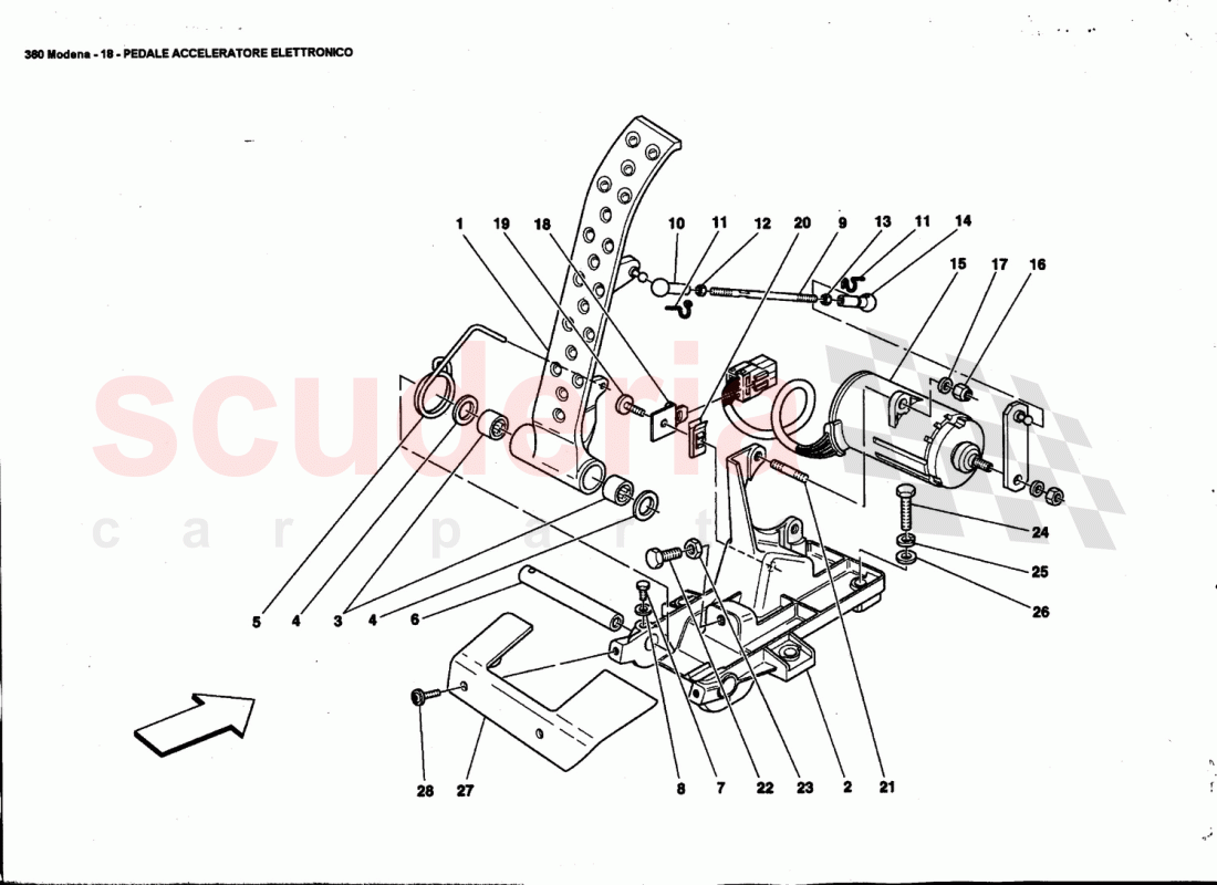 ELECTRONIC ACCELERATOR PEDAL of Ferrari Ferrari 360 Modena