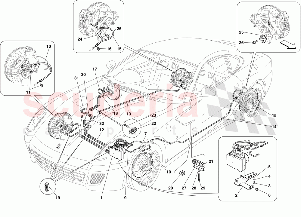 BRAKE SYSTEM -Applicable for GD- of Ferrari Ferrari 599 GTB Fiorano