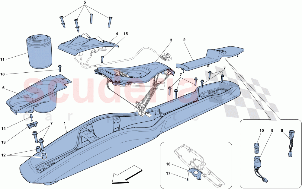 TUNNEL - SUBSTRUCTURE AND ACCESSORIES of Ferrari Ferrari 458 Spider
