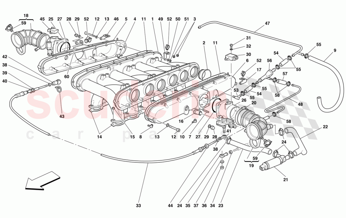 AIR INTAKE MANIFOLDS of Ferrari Ferrari 456 M GT/GTA