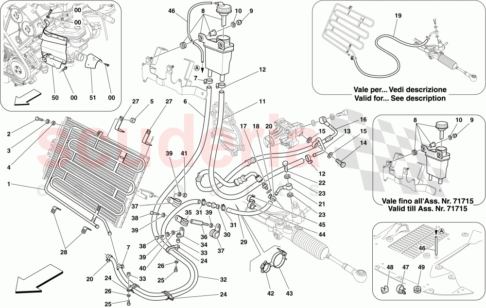HYDRAULIC FLUID RESERVOIR FOR POWER STEERING SYSTEM AND COIL of Ferrari Ferrari 612 Scaglietti