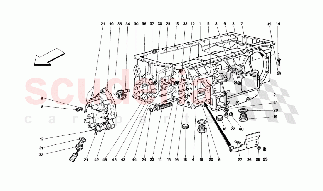 Gearbox of Ferrari Ferrari 512 TR