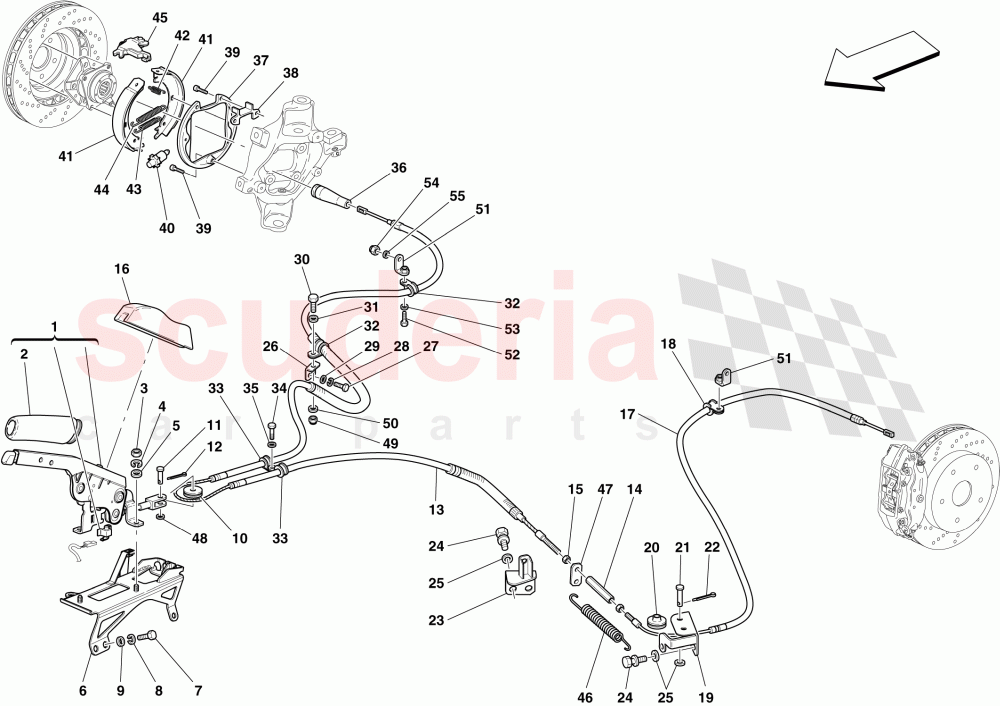 PARKING BRAKE CONTROL of Ferrari Ferrari 612 Scaglietti