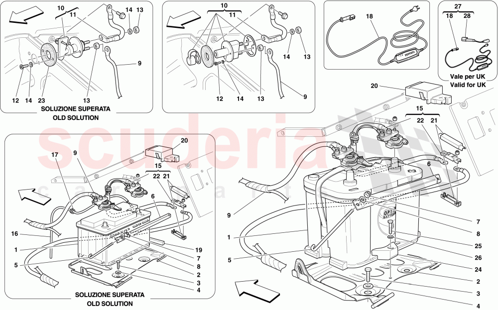 BATTERY of Ferrari Ferrari 430 Scuderia Spider 16M